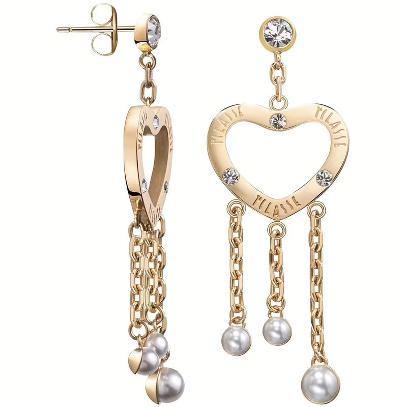 ALVIERO MARTINI  PRIMA CLASSE HEARTBEADS  ORECCHINI  DONNA  ACJ0232YG  NUOVI
