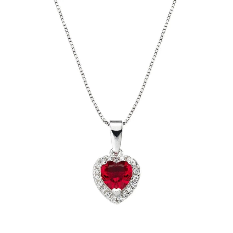 AMEN COLLANA  CUORE DELL'OCEANO ROSSO  ARGENTO 925 REFERENZA   CLTICBR  NUOVA