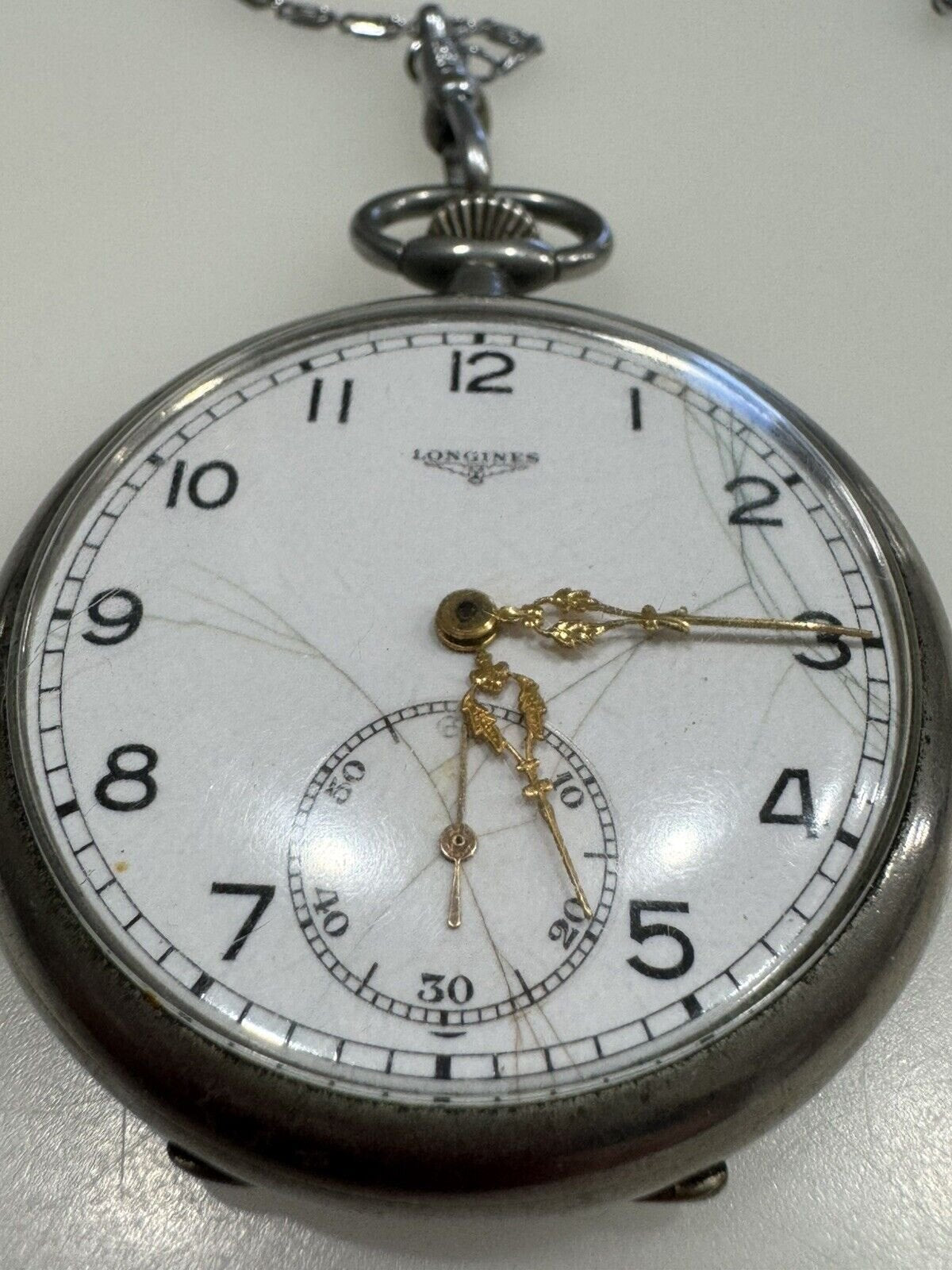 LONGINES  OROLOGIO DA TASCA  MOVIMENTO A CARICA MANUALE USATO