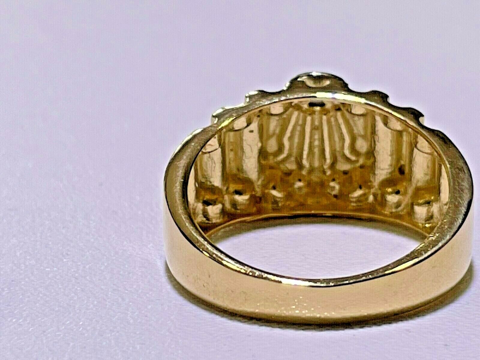 Anello Uomo Oro Giallo E Bianco 18k Titolo 750 Gr. 8,14 Misura Dito 24 Nuovo - immagine 4