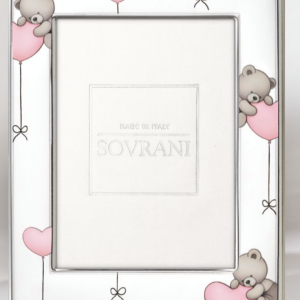 SOVRANI PORTA FOTO ORSETTO CUORE ROSA  BAMBINA  REFERENZA W5284 4RA