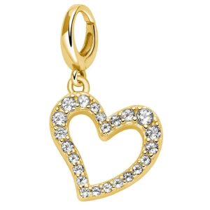 MILUNA  SIMBOLI  CHARM  CUORE    ARGENTO 925 E TOPAZI BIANCHI PFD911G