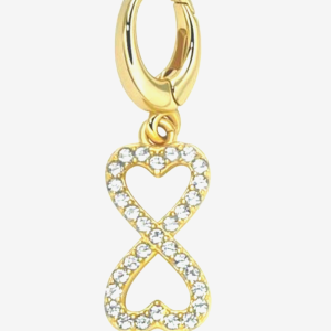 MILUNA  SIMBOLI  CHARM  INFINITO   ARGENTO 925 E TOPAZI BIANCHI PFD915G